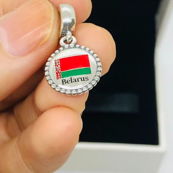 ✨🔥Pandora Flag of Belarus Exclusive Dangle charm - Picture 1 of 4